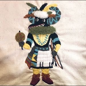 Handmade Hopi Kachina Pillow Cover